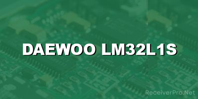 daewoo lm32l1s software